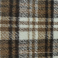 High quality Italian wool tweed fabric black polyester woven fabric for overcoat